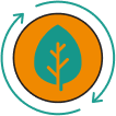 Icon representing a passion for sustainability, highlighting eco-friendly practices in healthcare solutions.