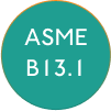 ASME B13.1 standards, highlighting compliance in clean and black utilities for pharmaceutical facilities.