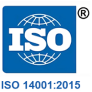 ISO 14001:2015 certification logo, commitment to quality management and excellence in healthcare services.