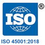 ISO 45001:2018 certification logo, commitment to quality management and excellence in healthcare services.