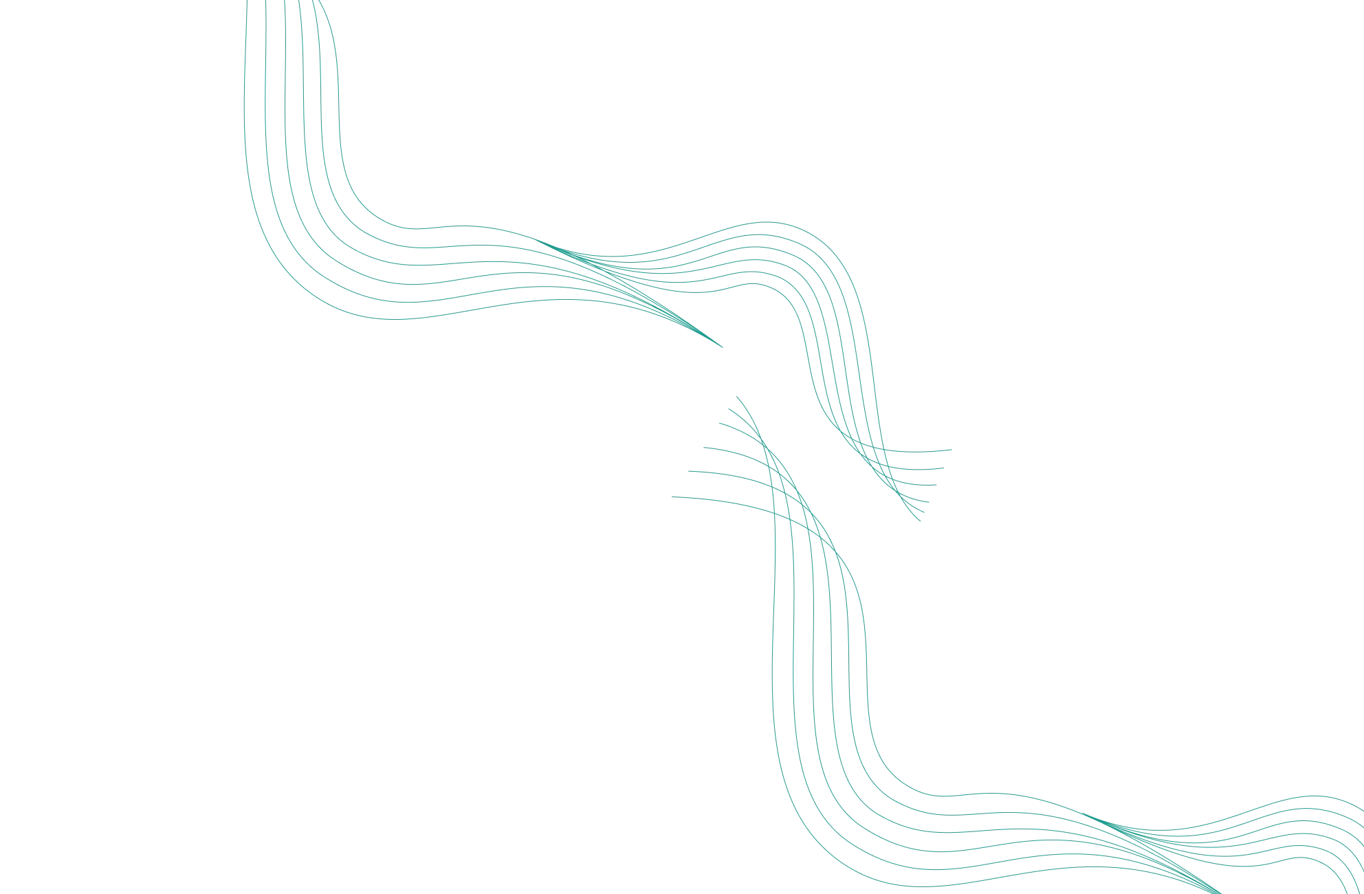 A minimalist line drawing of a wave, representing efficiency and innovation in pharmaceutical solutions on a white background