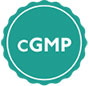 cGMP compliance logo symbolizing adherence to current Good Manufacturing Practices for pharmaceutical engineering design.