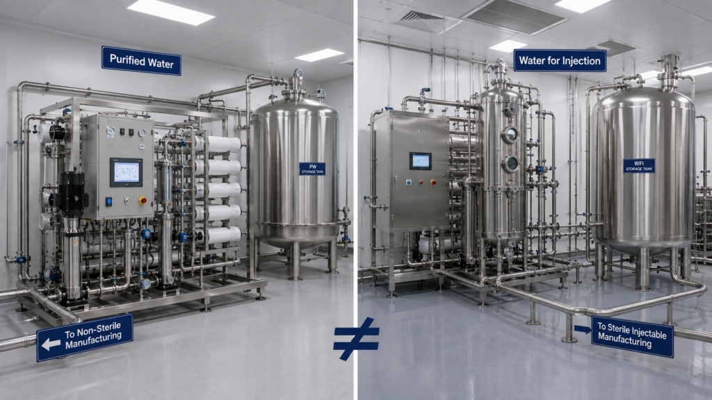 Purified Water vs. Water for Injection (WFI)